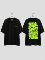 Polera Oversize Estampada - Negra - Imagen 6