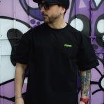 Polera Oversize Estampada - Negra