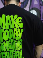 Polera Oversize Estampada - Negra - Imagen 5