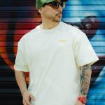 Polera Oversize Estampada - Marfil